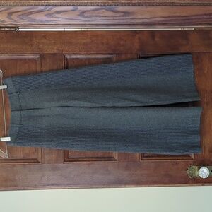 Naadam Cashmere-Blend Pants Wide Leg - Gray | Size XS | Luxe Ribbed Trouser